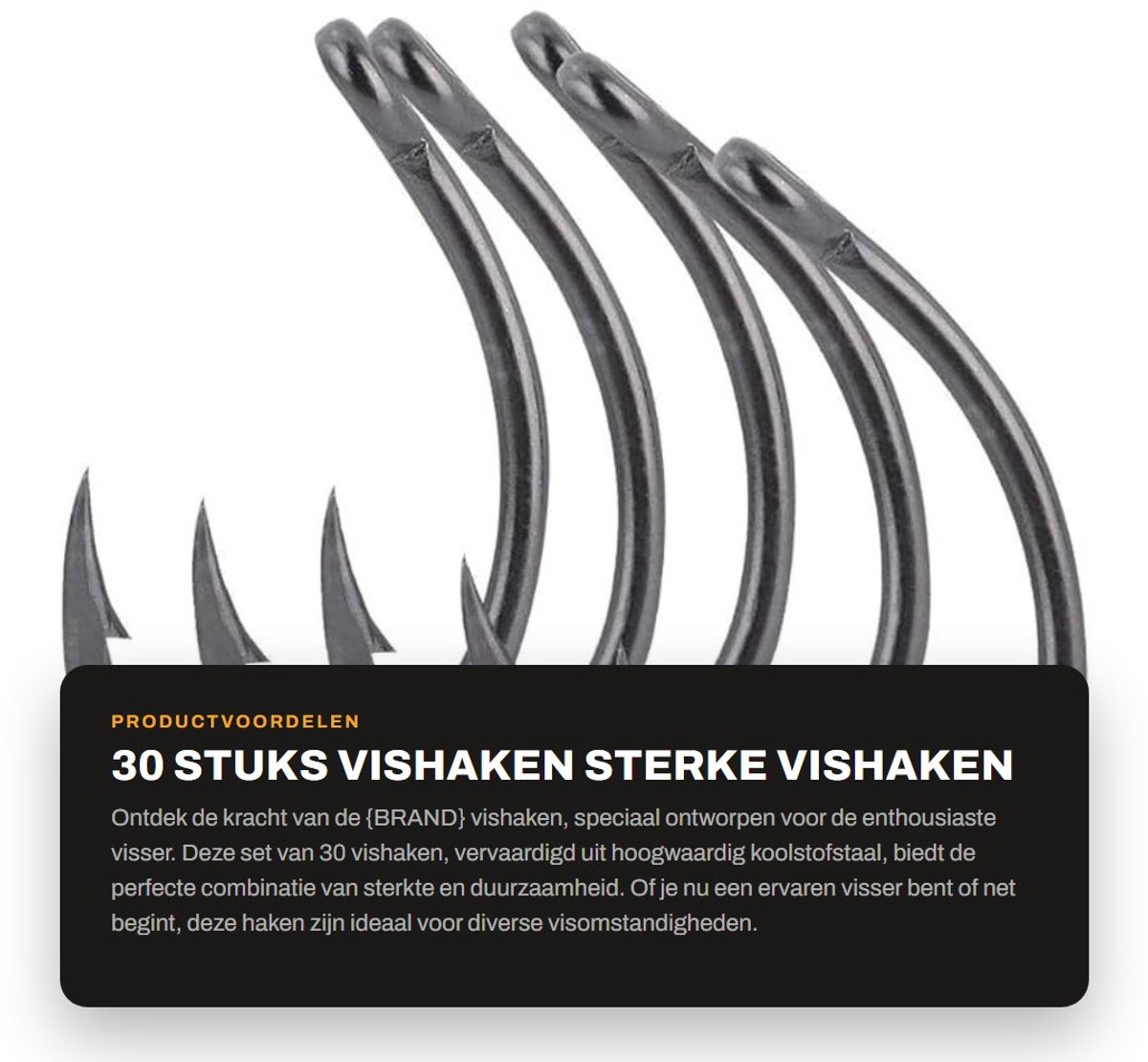 Dailygoods- Vishaken 30 Stuks - Koolstofstalen Haken - Sterke/duurzame Constructie - Gesloten Ooggat - Scherpe Haakpunt - Vissersuitrusting - Haak