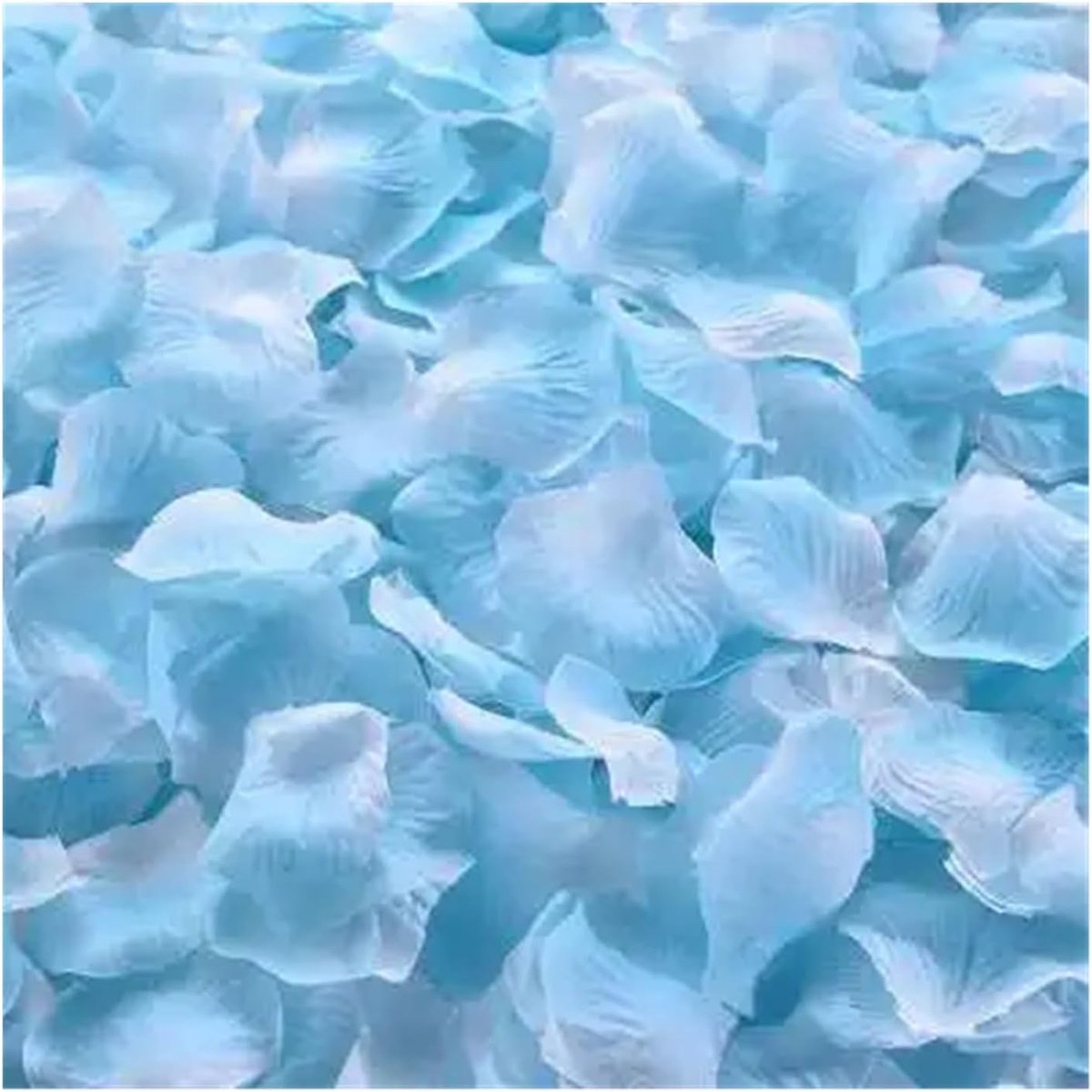 Nep Rozenblaadjes - Kunstbloemblaadjes Zijden Bloemblaadjes - Romantische Decoraties - Herbruikbaar Organza Materiaal - 3000 stuks - Lichtblauw