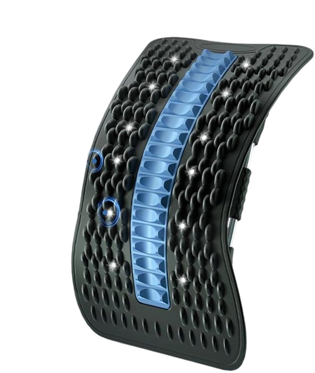 Rugstrekker - Lendensteun plank - Wervelkolom ontlasting - Verstelbare massage - 36 cm breed - Zwart
