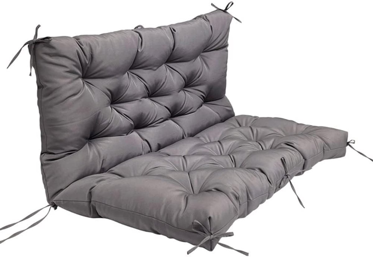 Bankkussen - Zitkussen Tuin - Buiten Ontspannen - Waterbestendig - 100x100 cm - Grijs