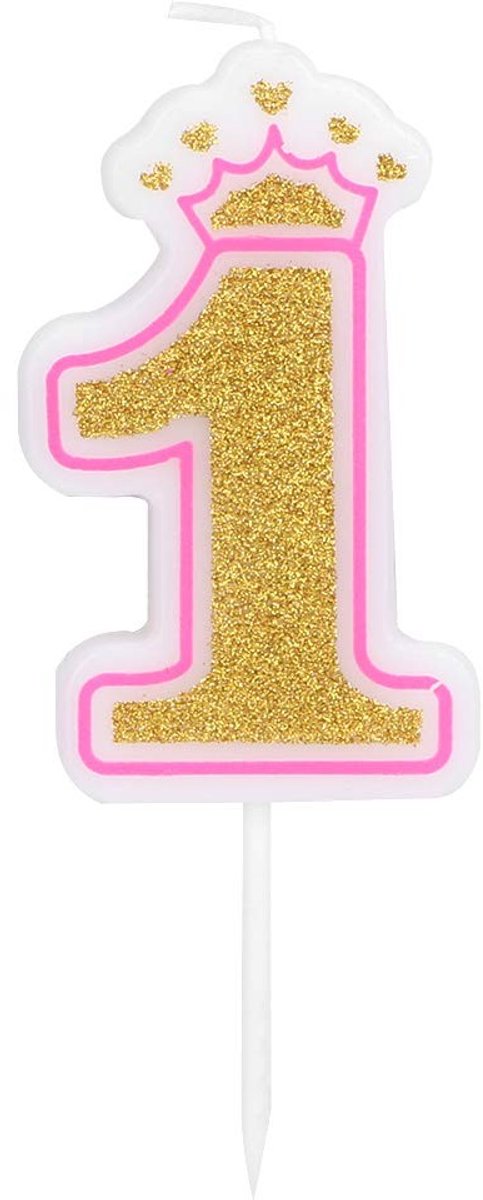 Dailygoods- Taartkaarsen Gouden Kleur - Verjaardagskaarsen - Cupcake Decoratie - Leeftijd Cijfers 0-8 - Rookvrije Was - Onvergetelijke Verjaardag