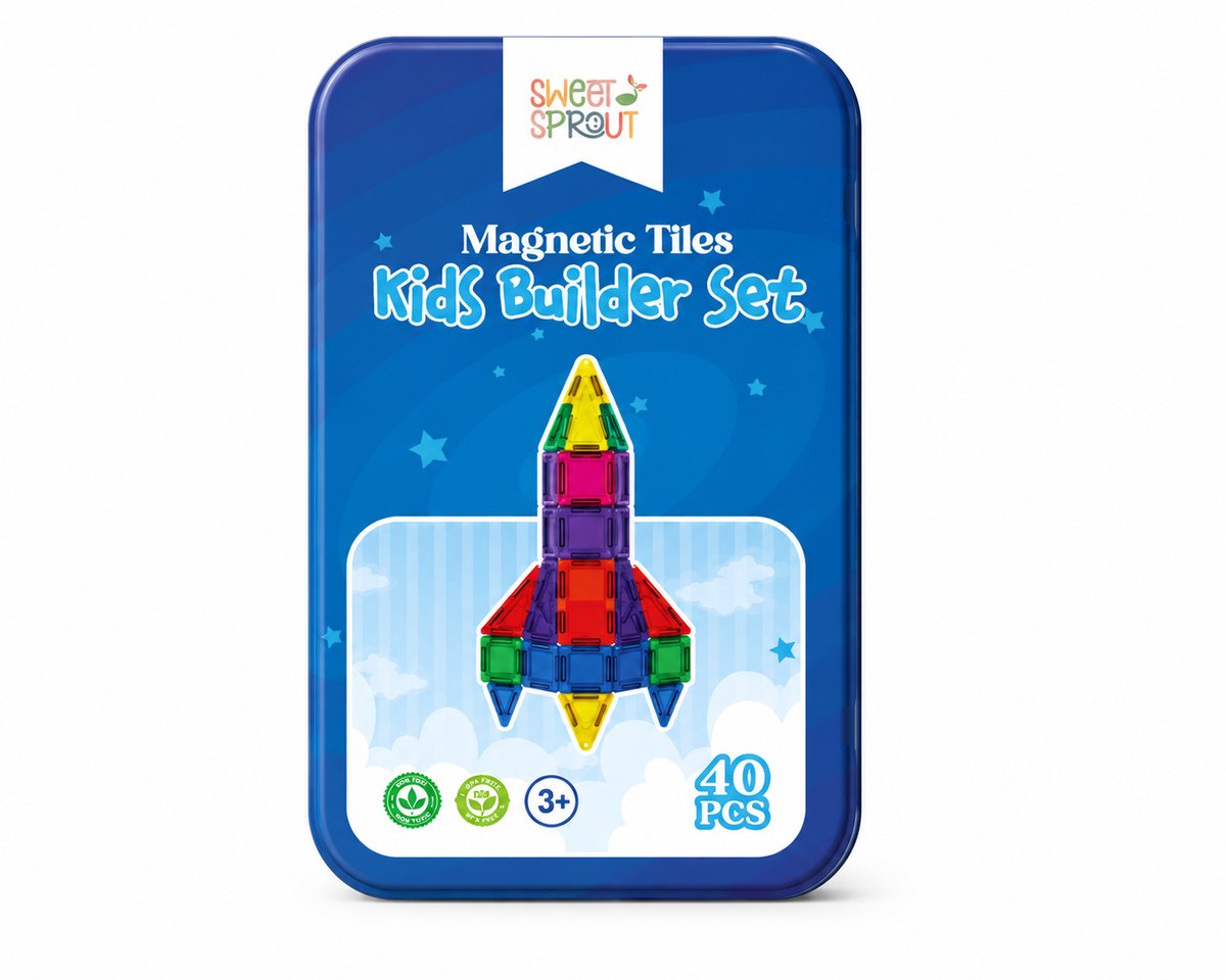 Sweet Sprout Magnetic tiles Mini - 40 stuks -