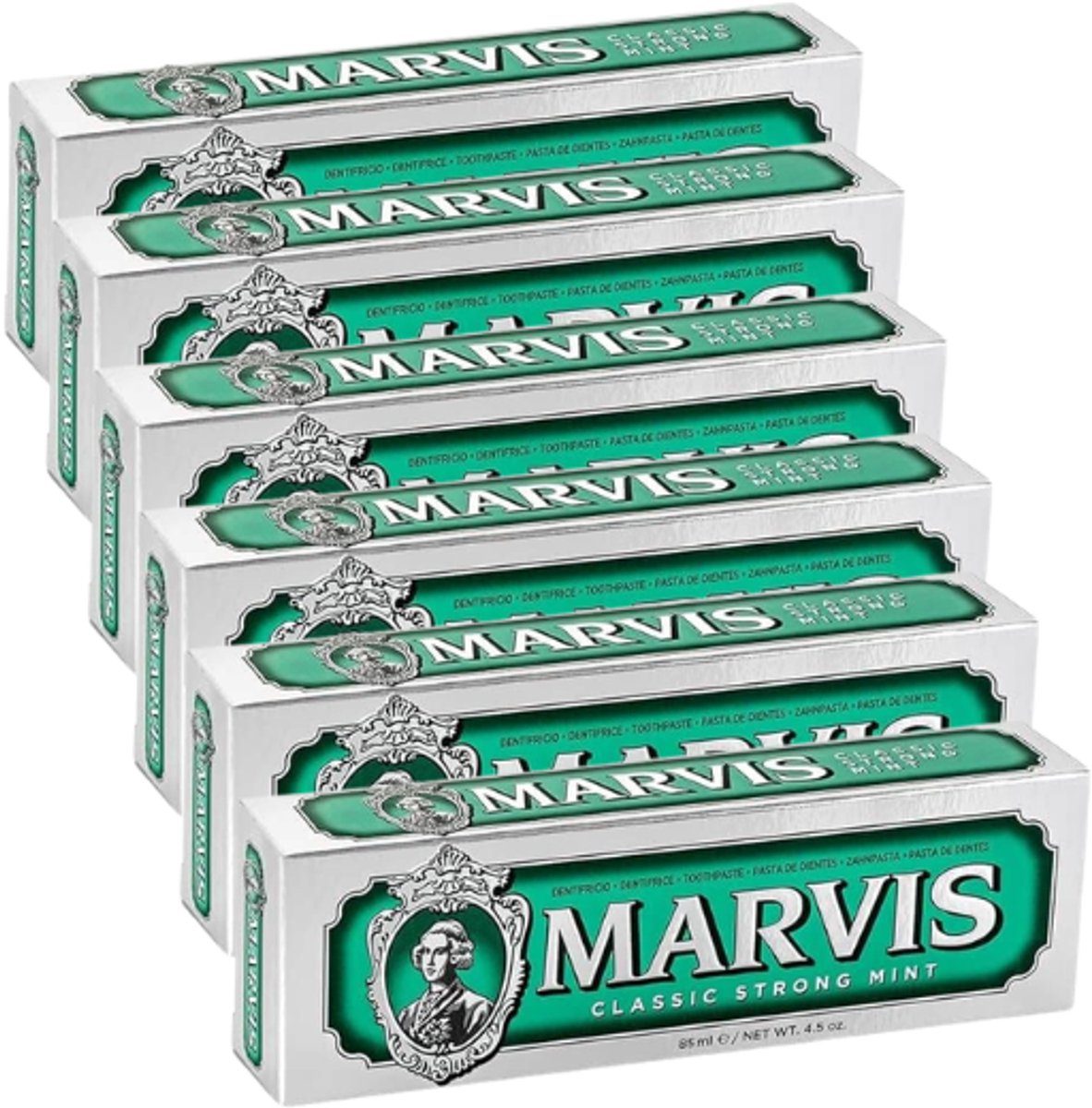 Marvis Tandpasta Classic Strong Mint – 6 x 85 ml