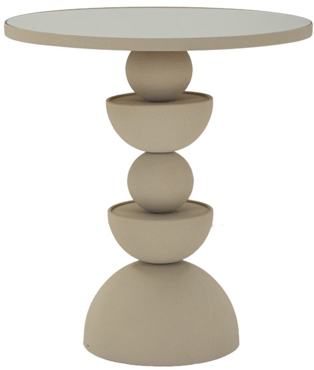 Mauro Ferretti Tafel Dune With Mirror Ø 45×49,5 cm Crème