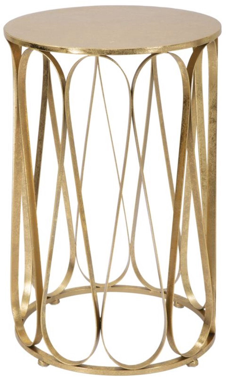 Mauro Ferretti Tafel Small Table Venice Ø 37×58 cm Goud