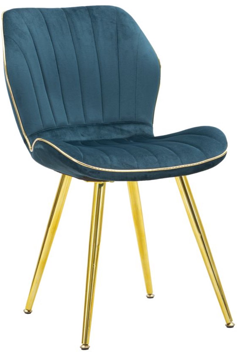 Mauro Ferretti Stoel Paris Chair Space Tail/gold Set 2 Pz 46×58×77 cm Petrol