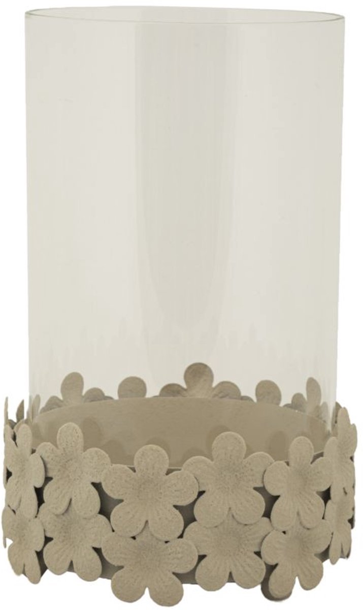 Mauro Ferretti Kandelaar Dune C/vetro Ø 14×21 cm Crème