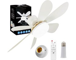 Kraftverdia Plafondventilator met verlichting - LED 40W - Ø 50cm - Afstandsbediening smart lamp - Plafondlampen - Plafond lamp - Ventilator