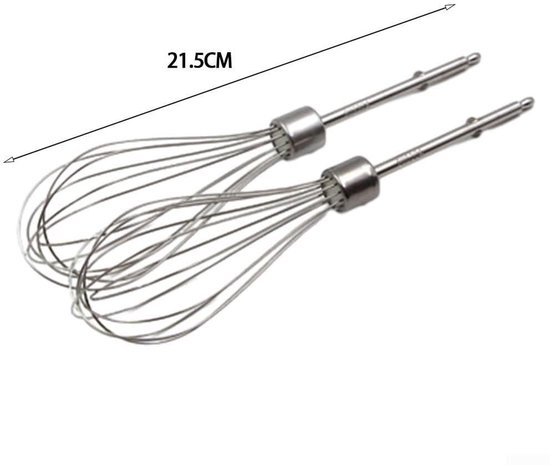 Set van 2 eierkloppers van roestvrij staal voor handmixers - vervangende accessoires met 12 draadstangen van Merkloos — afbeelding 4