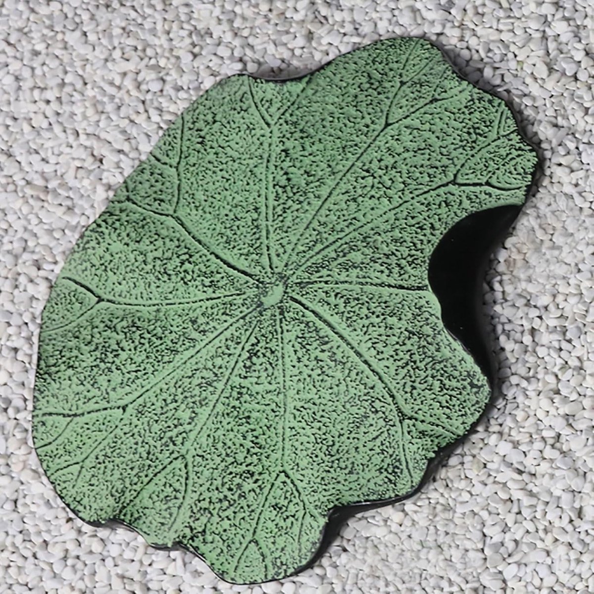 Decoratieve Stapstenen - Tuinpad Verfraaiing - Buiten Leven - Lotus Blad Ontwerp - Set van 6 - Groen