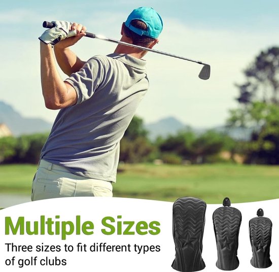 Dailygoods - Golfclub Hoofd Covers - 1/3 Stks Zachte PU Golf Putter Headcovers van Dailygoods — afbeelding 3