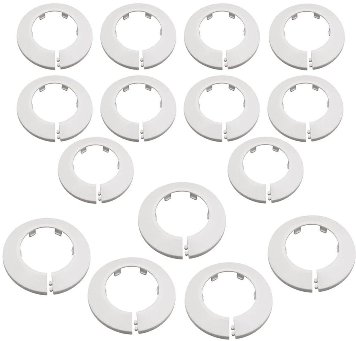 Dailygoods- Radiatorafdekking 10 Stuks - Kunststof Buisafdekkingen - Hittebestendig PVC - Buisstoppen 20/25 mm - Esthetische Verbetering - Lange Levensduur - Buisafdekking