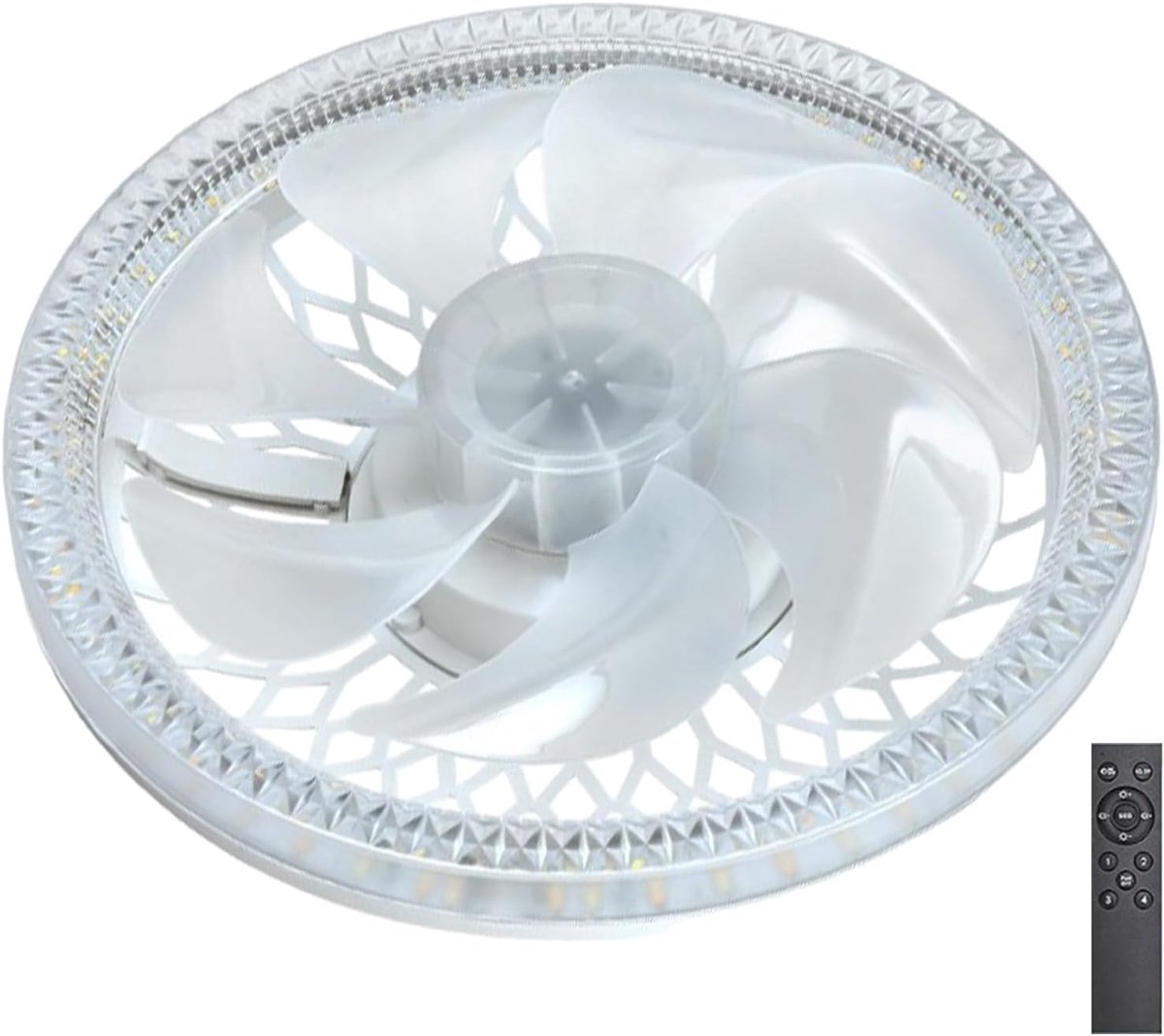 Plafondventilator met lamp - Ventilator lamp - Comfort in huis - 4 windsnelheden - 30 cm - Wit