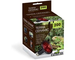 Keramische Warmtestraler - Warmtelamp Terrarium - Reptielen Klimaat - Onverlichte Infraroodwarmte - 10.5 x 8.2 x 8 cm - Zwart