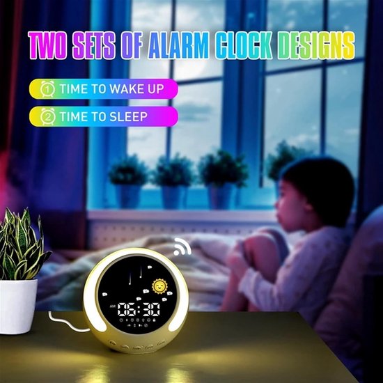 Kinderwekker Slaaptrainer - Digitale Klok - Kinderslaap Trainen - Wake-up Light - One Size - One Color — afbeelding 3
