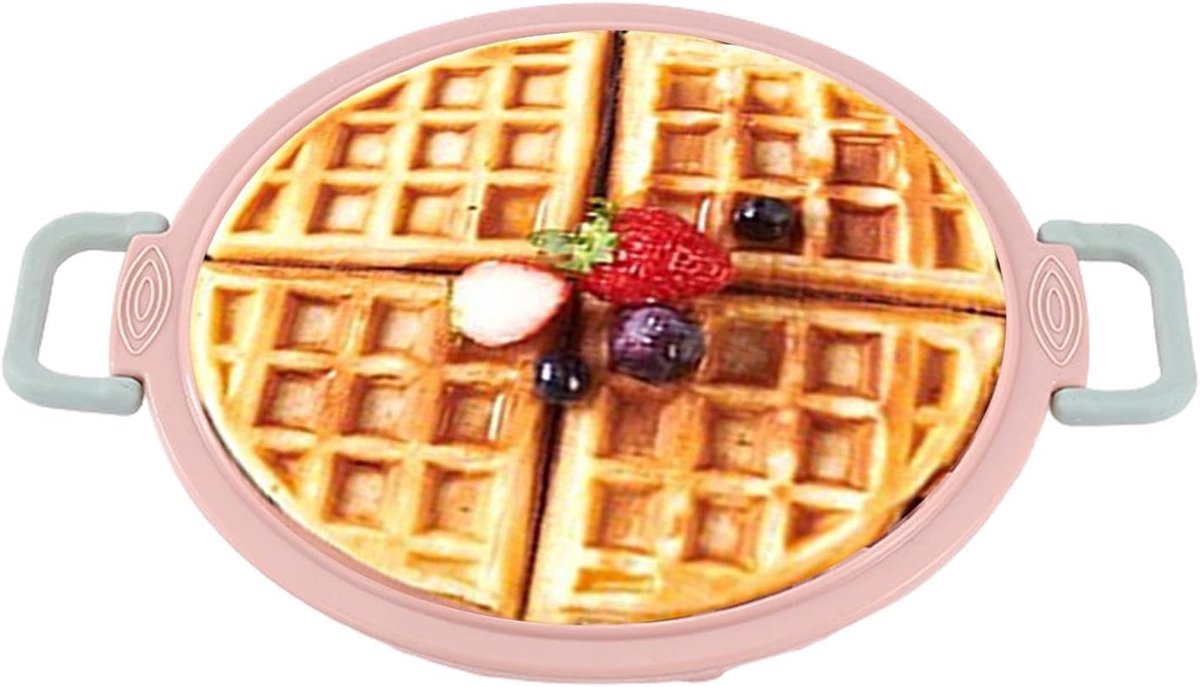 Wafelvorm - Bakvorm Siliconen - Wafels Bakken - Antiaanbaklaag - 25 x 19.2 cm - Roze
