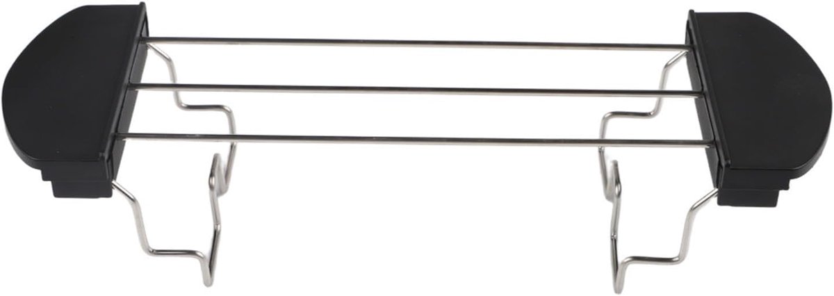 Broodrooster warmhoudrek - Toast houder - Brood verwarmen - Anti-brand handgrepen - 26 cm - Zwart