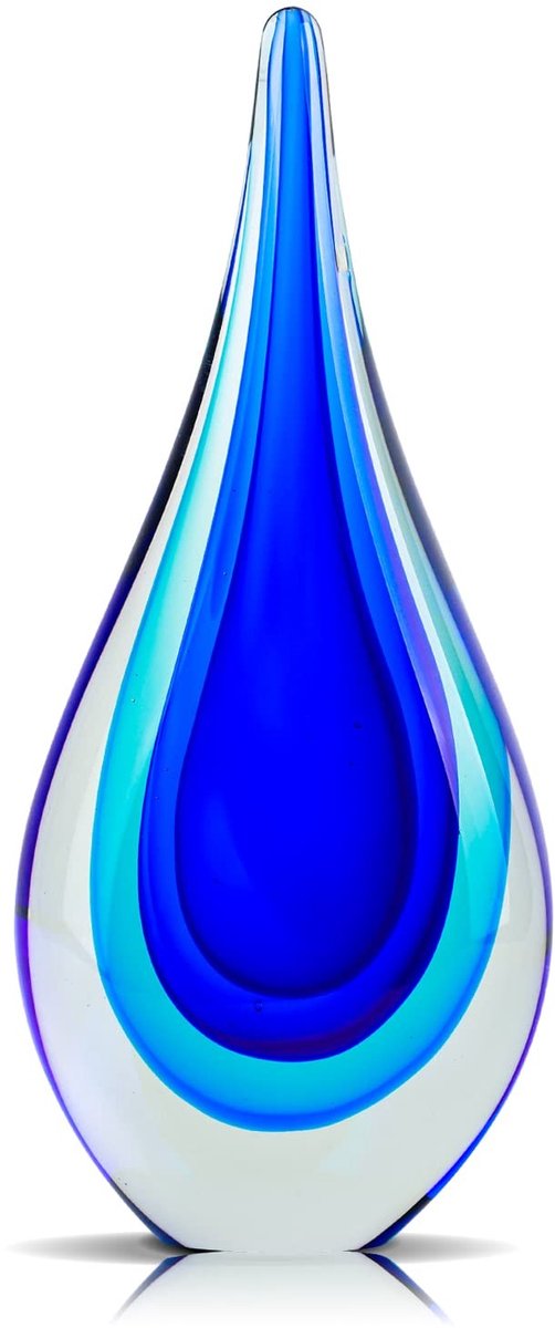 Dailygoods- Glasdecor 9 Inch - Handgeblazen Sculptuur - Abstracte Glasdecoratie - Moderne Kunst - Woonkamer Decoratie - Uniek Ontwerp - Glazen Sculptuur