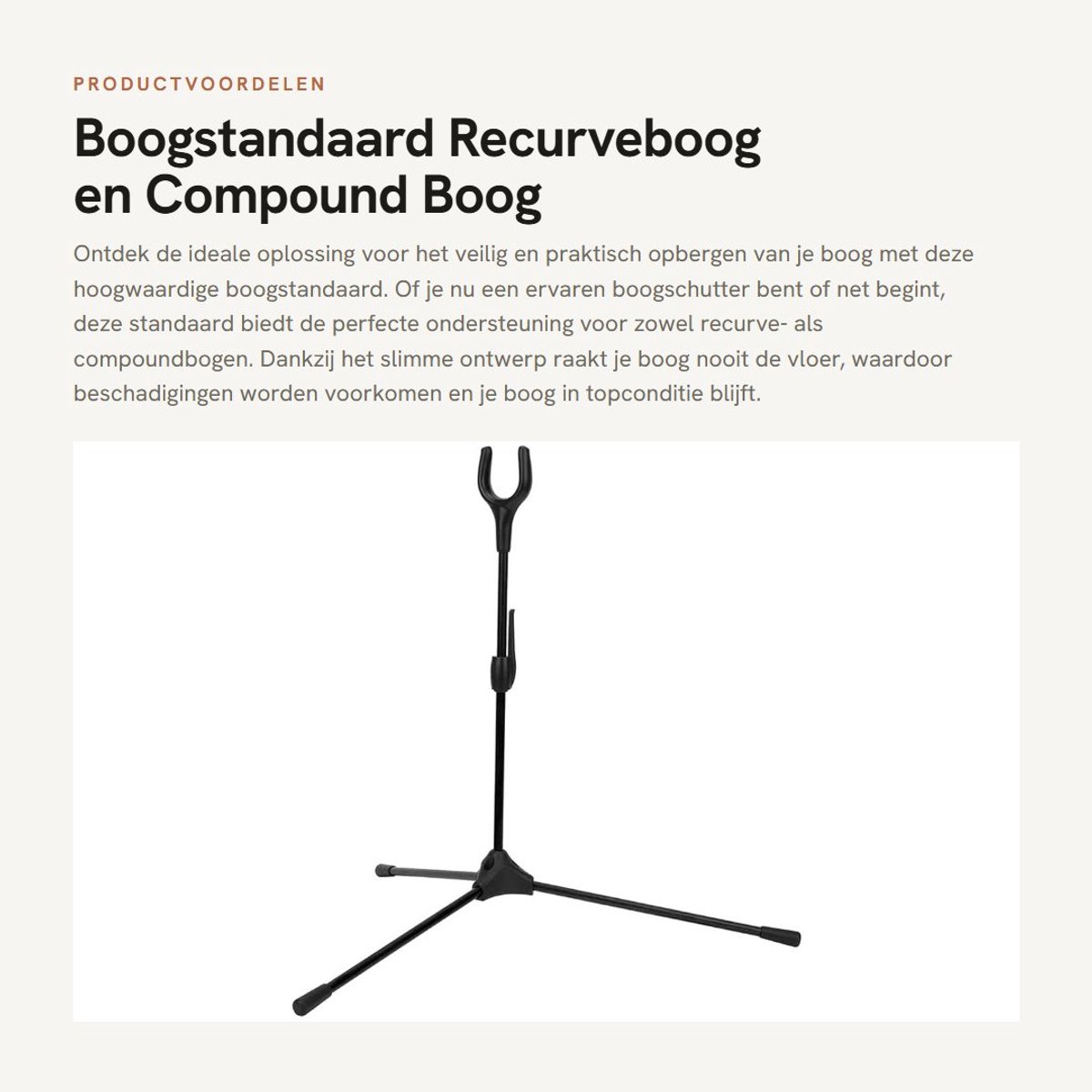Dailygoods- Boogstandaard Eenvoudig te monteren - Recurveboog - Compound boog - Lichtgewicht - Stabiele houder - Afmetingen 35 x 5 x 5,5 cm - Boogrek