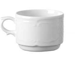 Cappuccino Cup - Koffiekop Mok - Warme Dranken Serveren - Versterkte Randen - 250 ml - Wit