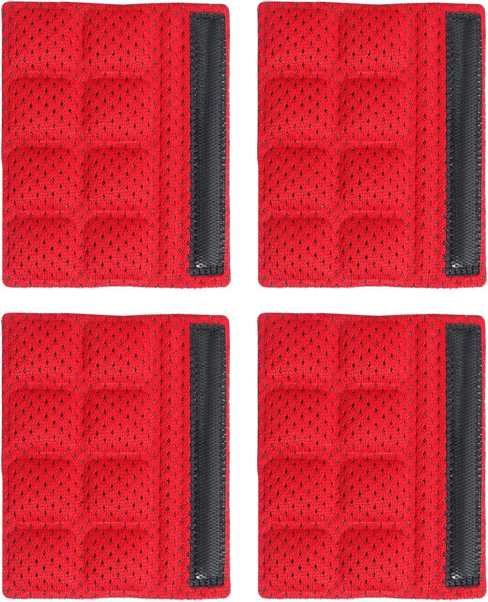 Helm Kinstukken - Foam Pads - Helm Comfort - Universele Pasvorm - 4 Stuks - Rood