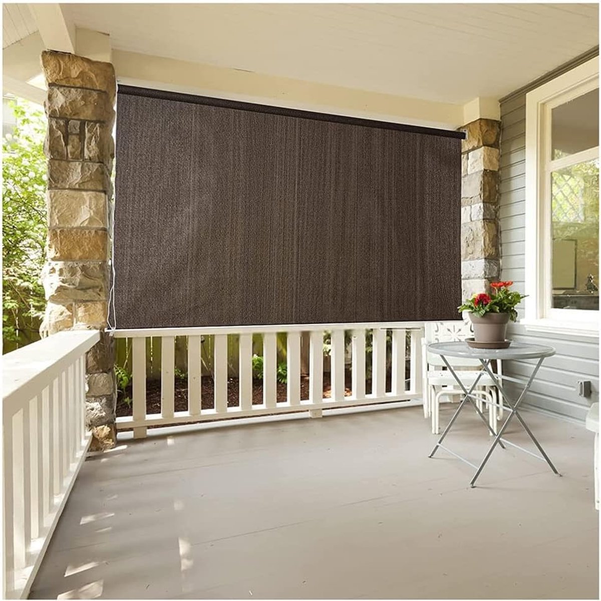 Buiten Rolgordijn - Zonwering Gordijn - Privacy Creëren - UV Bescherming - 130x201 cm - Mo