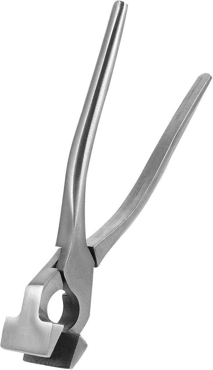 Leren Plattang - Leerbewerkingsgereedschap Leertang - Leer Bewerken - Sterke Klemkracht - 19.8 cm - Zilver