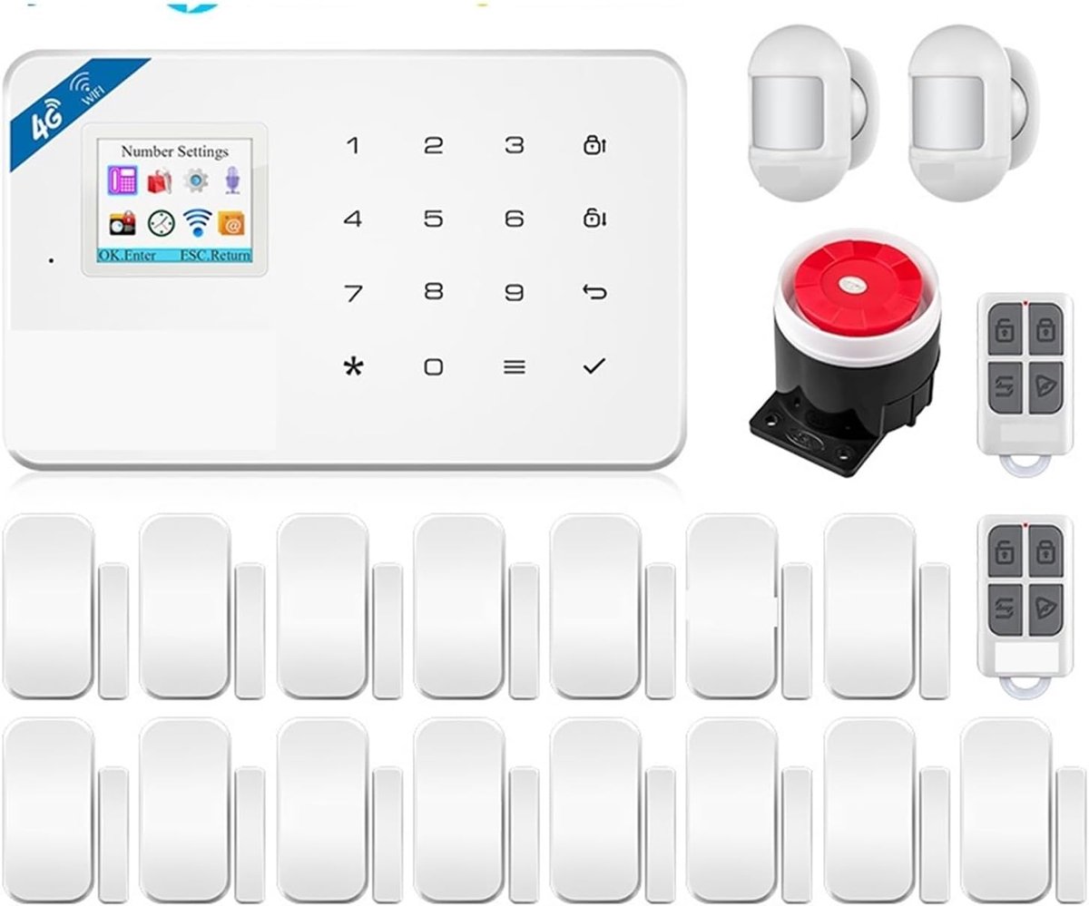 Slim Alarm Systeem - Draadloos Huisbeveiliging - Woning Beveiligen - Met Anti-huisdier Sensor - 110dB Sirene - Wit