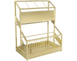 Paraplubak Metaal - Paraplurek Houder - Entree Organiseren - Uittrekbare Afvoerbak - 48x27x58cm - Goud