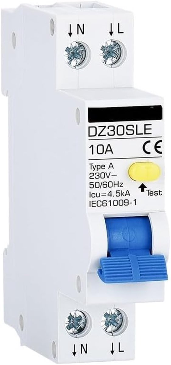 Lekstroomschakelaar - Automaten - Beveiliging Circuit - Type A - 18mm - Wit