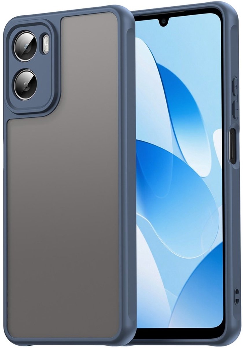 Coverup Hoesje - Geschikt voor Motorola Moto G06 / G06 Power Hoesje - Coverup Mat Transparante Back Cover met Camera Cover - Blauw