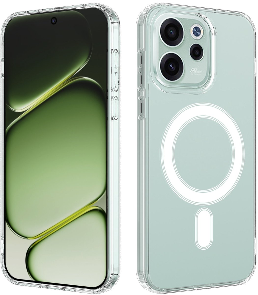 Coverup Hoesje - Geschikt voor OPPO Reno15 F Hoesje - Coverup TPU Back Cover met AirBag Corners - MagSafe Compatible - Transparant