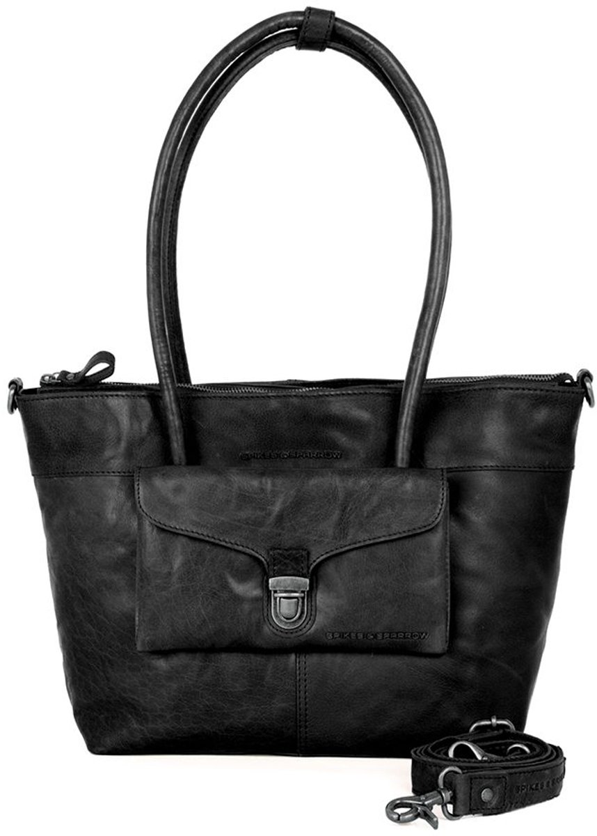Leren Shopper - Yara - Zwart