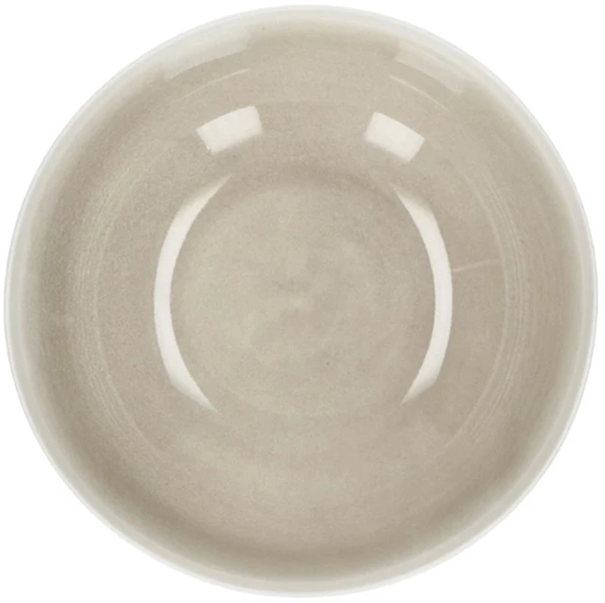 Pomax Biscotti diep bord / bowl D17cm H6.3cm grijs / beige