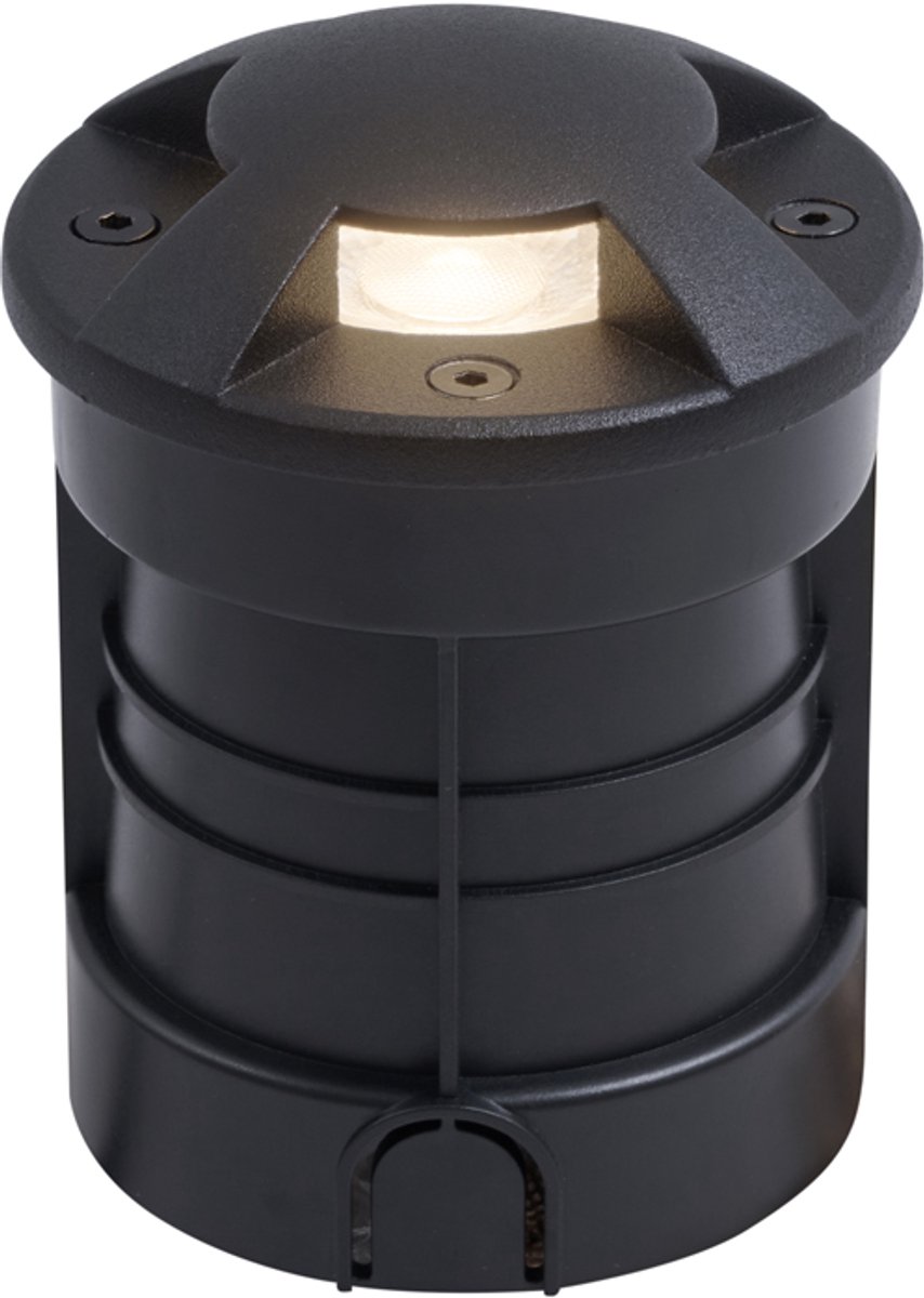 Qazqa moderne grondspot voor in de tuin - 109282 - zwart, max. 10W, geschikt voor led, 10cm, IP65, rond, in set van 6.