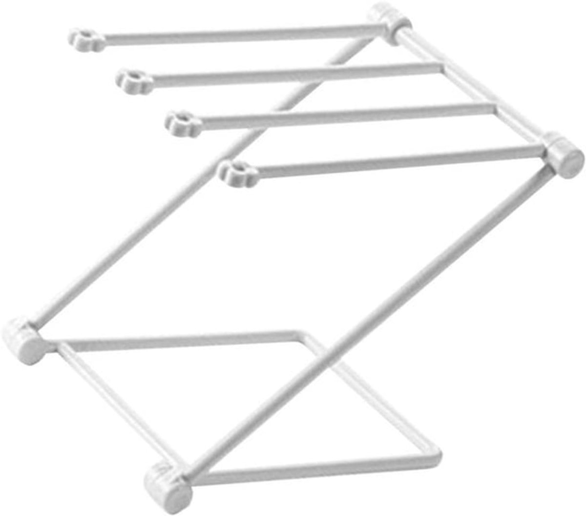 Handdoekhouder - Keukenaccessoire - Opvouwbaar - Lichtgewicht - 4 Armen - Washand Houder - Geschikt voor Aanrecht - Lichtgrijs - Kwalitatief Droogrek voor Keuken.