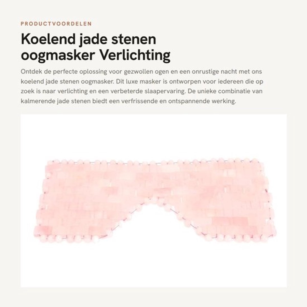 Oogmasker Koelend - Oogmasker Wallen - Oogmasker Koud - Oogmasker Warm - Oogmasker Slaap - Kalmerende Stenen - Slaapmasker