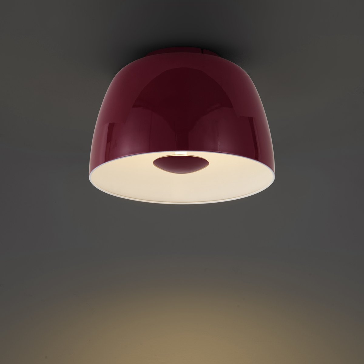 Qazqa led retro plafondlamp - Vera - paars, rond, dimbaar, 30cm, ideaal als hal, slaapkamer en woonkamer lamp