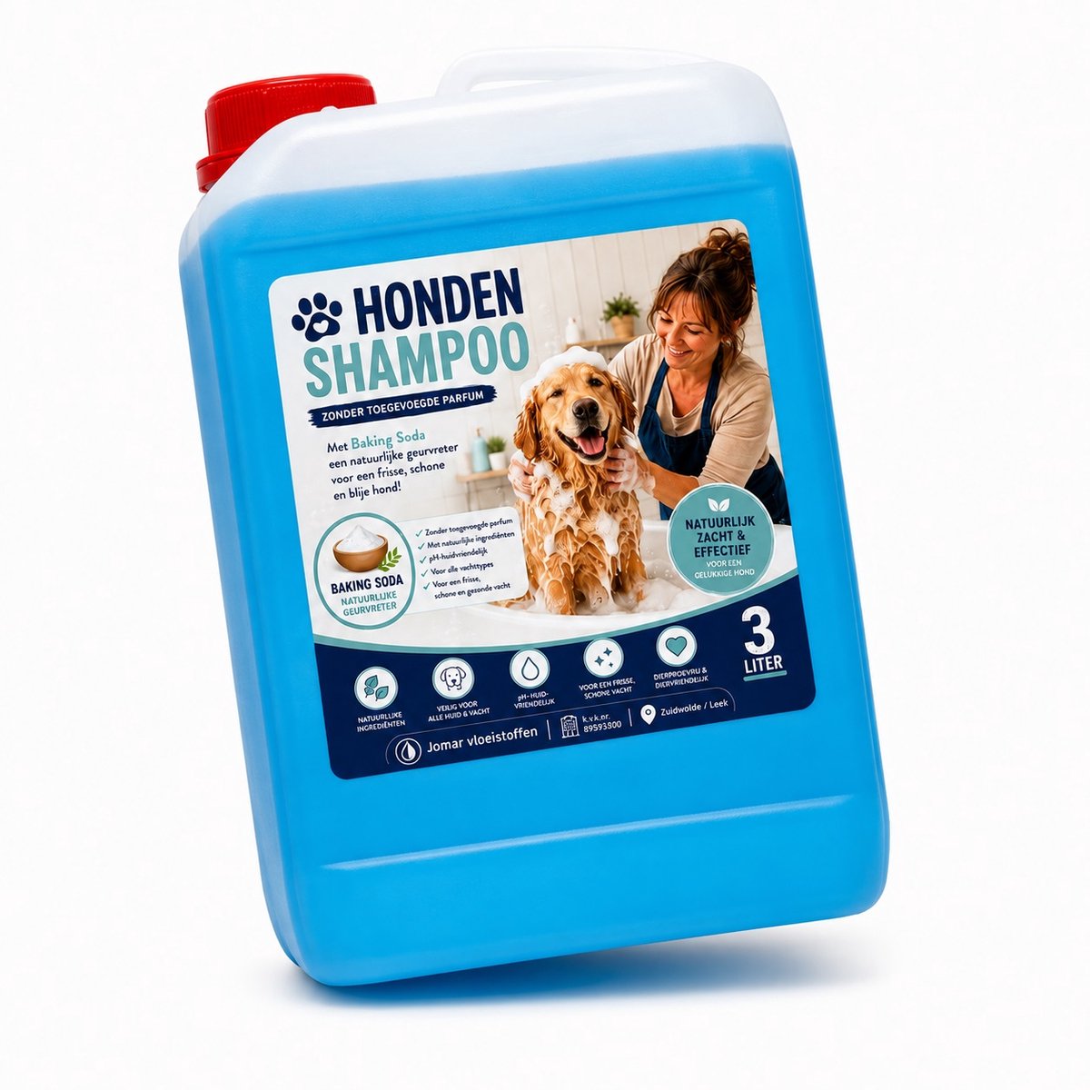 Hondenshampoo - honden shampoo - 3 liter - Baking soda