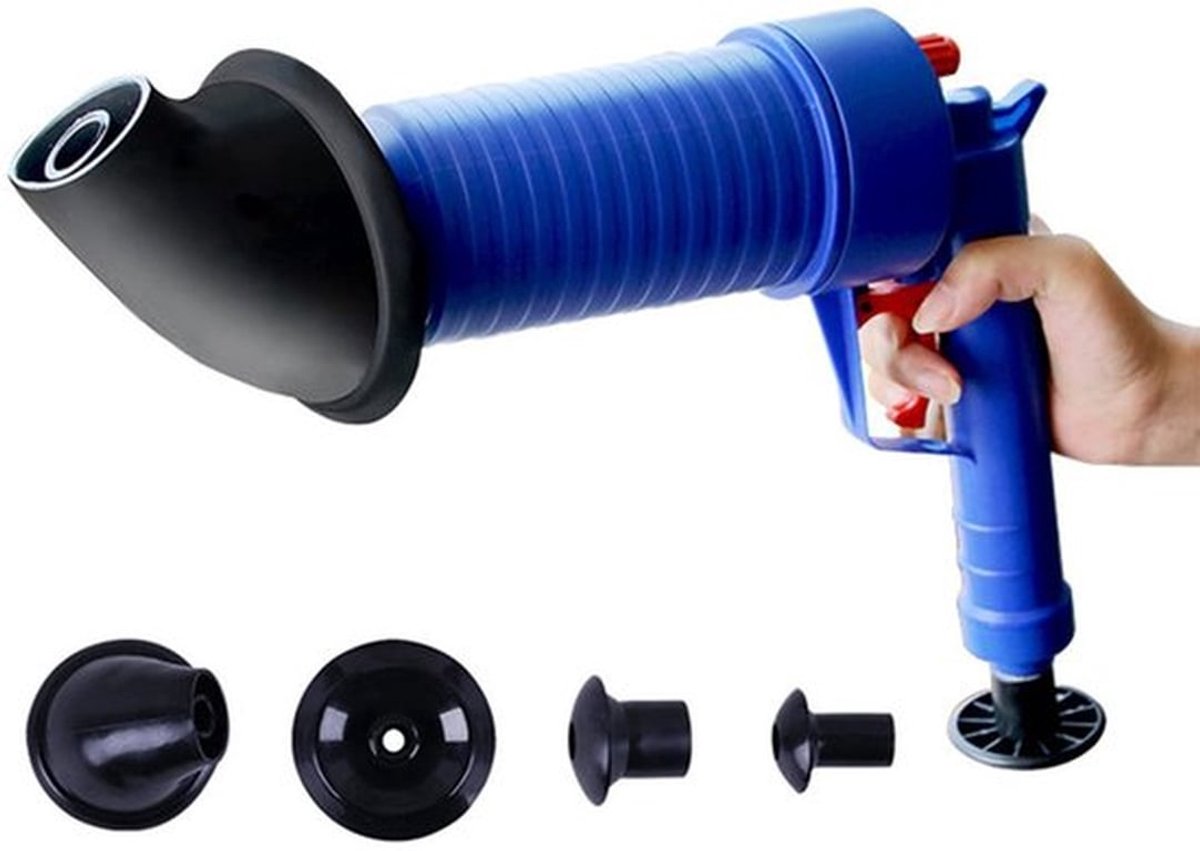 Afvoerblaster Hogedruk - Ontstopper Afvoer - Plopper - Handmatige Pompreiniger - Gootsteenontstopper - ABS/PVC Materiaal