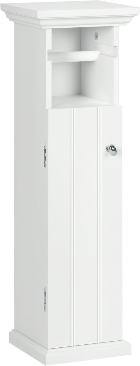 kleankin-Badkamerkast-MDF-21,5x17,8x66,5cm-Wit