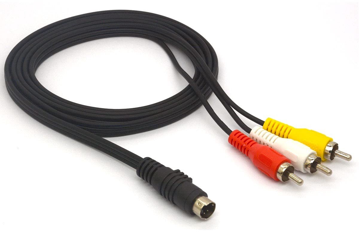 Solidchoice - 4 Pin S-Video naar 3 RCA Plug Kabel voor TV en PC (1.5m)