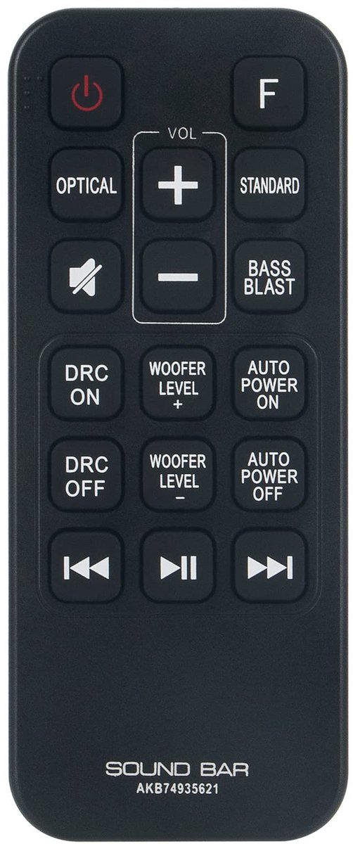 Solidchoice - Vervangende Afstandsbediening voor LG Soundbar