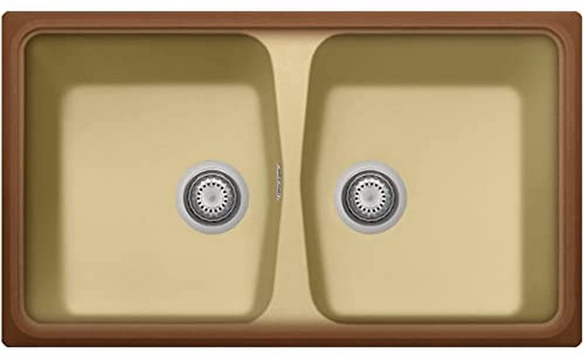 Solidchoice - Inbouw Keuken Quarz Spoelbak met Twee Wasbakken