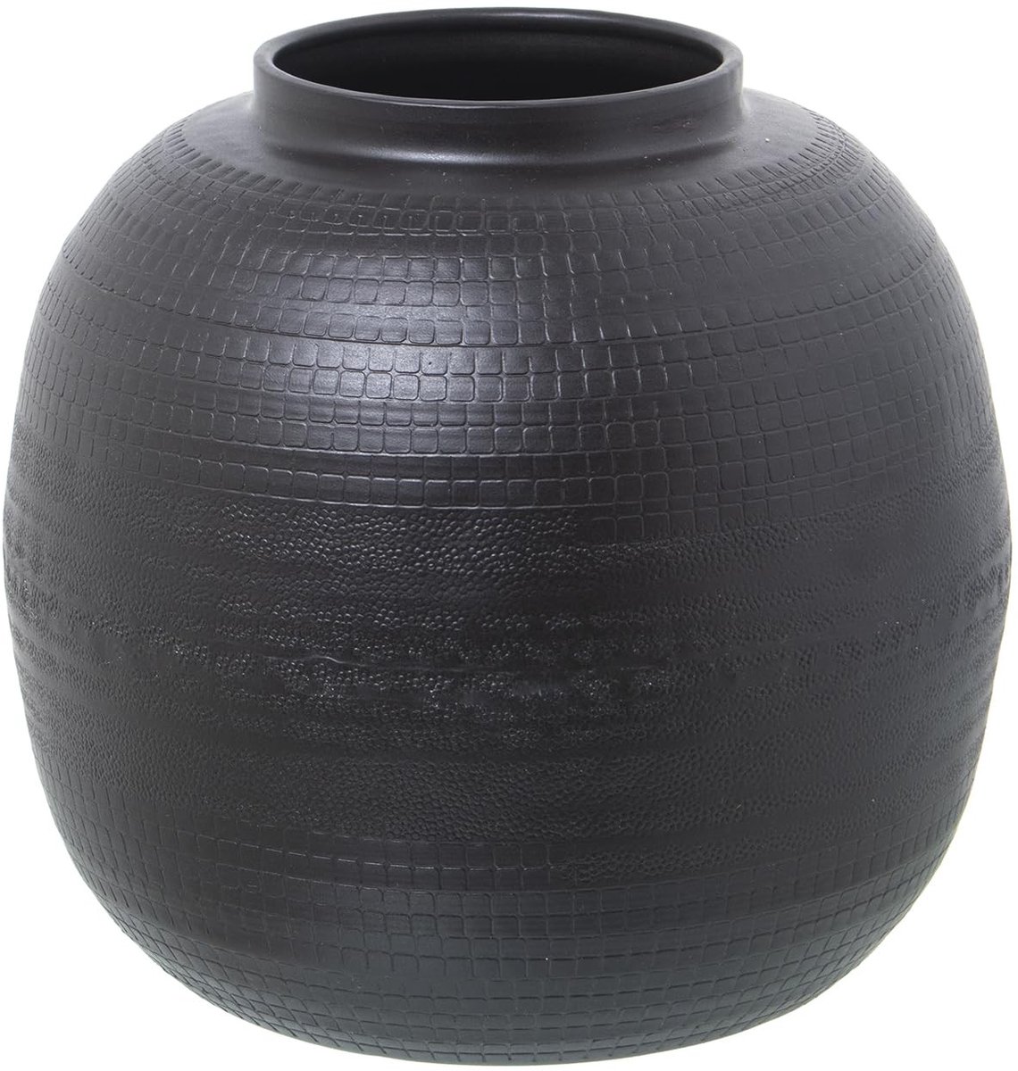 Solidchoice - Tafelvaas van Aluminium met Zwarte Afwerking 24 x 24 x 23 cm
