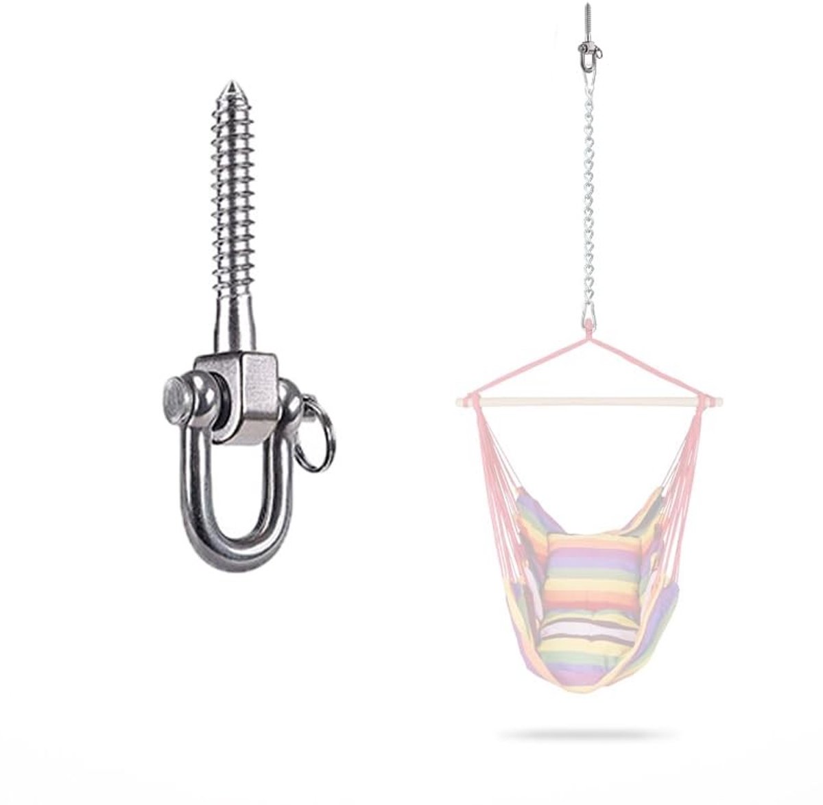 Solidchoice - Swing Hangers van RVS voor Hangstoelen tot 150kg