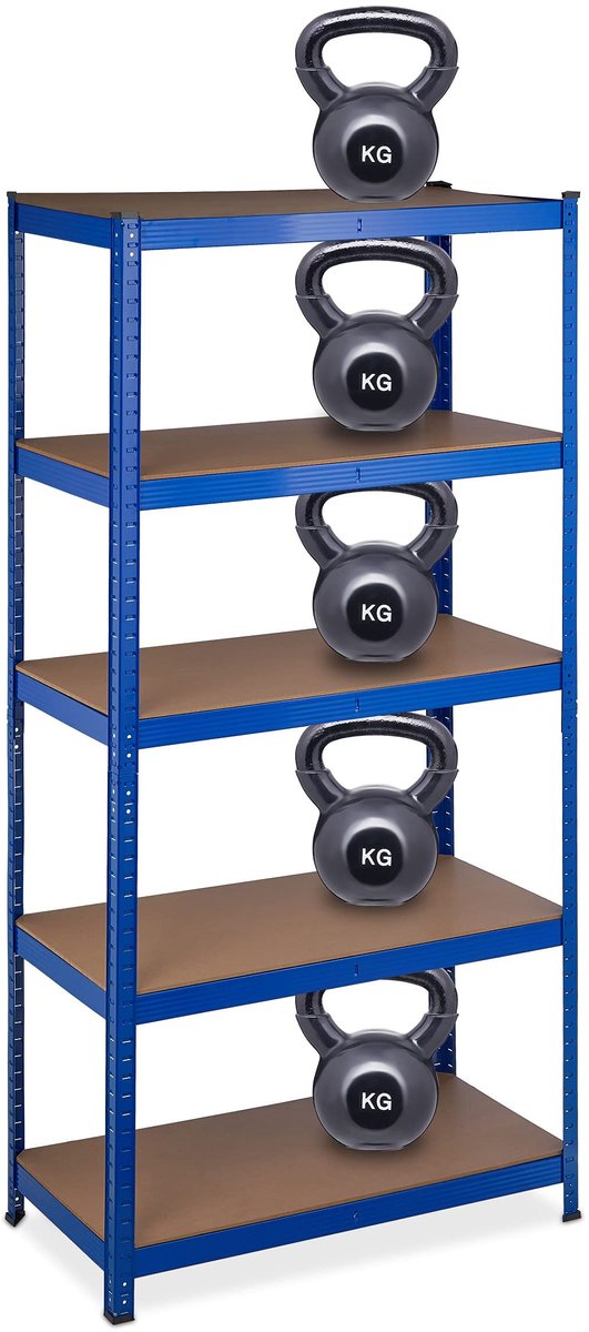 Solidchoice - Stalen Opslagrek met 5 Niveaus tot 1320 kg