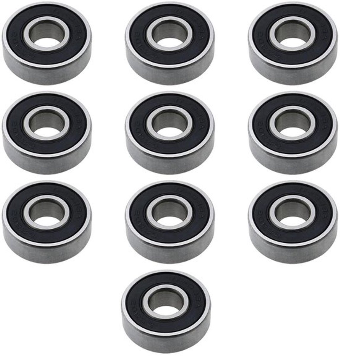 Diepe Groef Kogellagers - Skateboardlagers - ABEC-11 - Chroom Staal - 608RS - 10 stuks - 8x22x7mm - Dubbel Verzegeld - Geschikt voor Rolschaatsen Scooter Wielen 3D Printer.