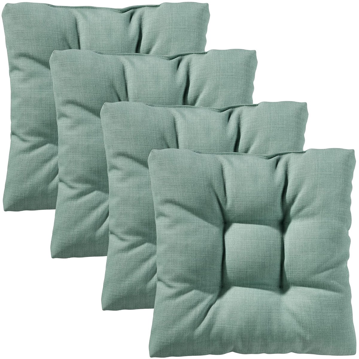 Solidchoice - Set van 4 Kussens 40 x 40 cm Licht Turquoise