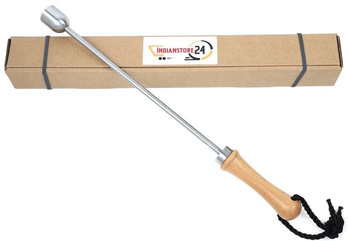 Solidchoice - Bierstechel met Houten Handvat en RVS Bol